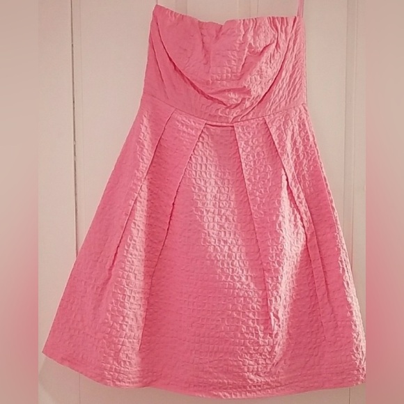 J.CREW Women’s 100% Cotton, Strapless Dress. Flamingo Pink. Sz: 4 - Picture 2 of 12